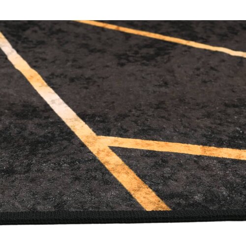  Perivi tepih crno-zlatni 160x230 cm protuklizni Slike