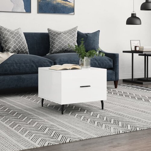  Stolić za kavu bijeli 50 x 50 x 40 cm od konstruiranog drva Cijene