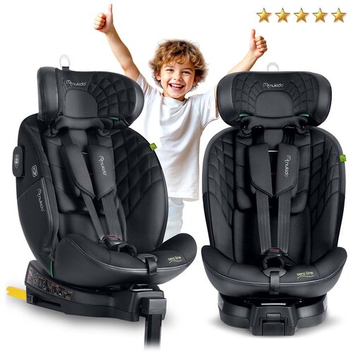 Nukido Aero Line crna autosjedalica 0-36 kg Isofix Slike