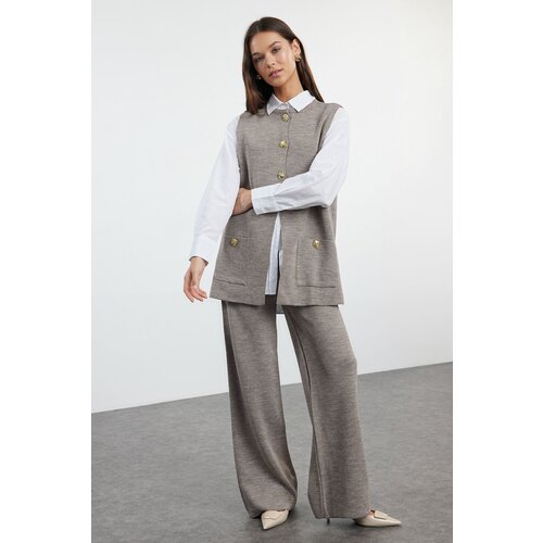 Trendyol Mink Knitwear Bottom-Top Set Slike