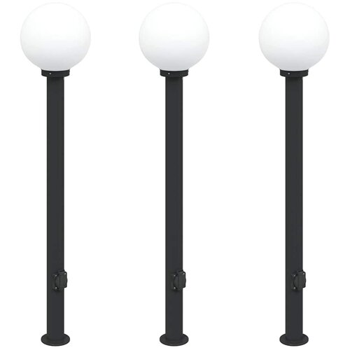 vidaXL Stebričke z vtičnico 3 kosi 120 cm črne IP44, (5000296979) Cene