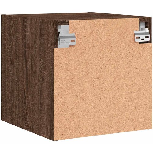  Noćni ormarići staklena vrata 2 kom boja hrasta 35x37x35 cm Slike