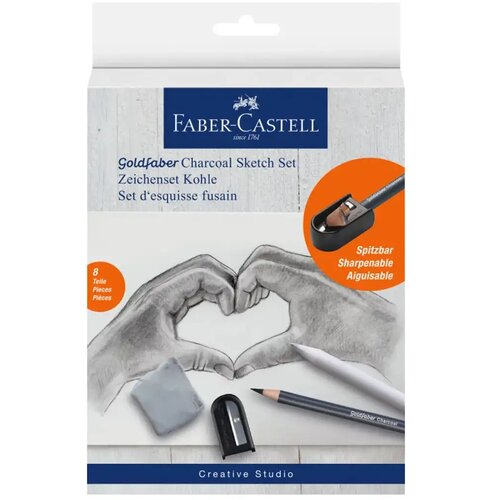 Faber-Castell Faber-Castell: Goldfaber skicarski komplet oglje, 8-delni Cene