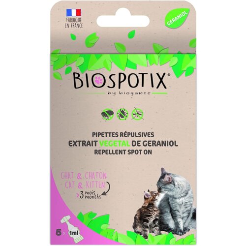 Biospotix Sredstvo za mačke i mačiće protiv buva, krpelja i vaši Spot on 1ml Slike