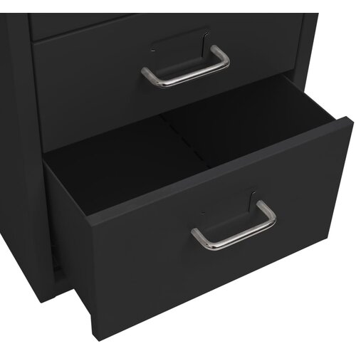  Mobilni ormarić za spise crni 28 x 41 x 69 cm metalni Slike