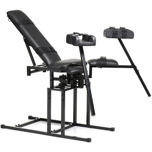 Master Series Leg Spreader Obedience Chair Black Cene