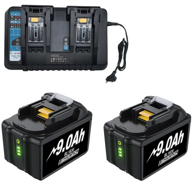 Bonacell Makita 18V Polnilec baterij, združljiv z BL1850B in BL1860, hitro polnjenje za električno orodje, Modr&amp;aacute;, (5000156941) Slike