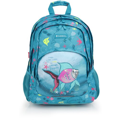 Gabol Ranac školski ergonomski 32x44x18cm 21l-0,56 kg Acqua Cene