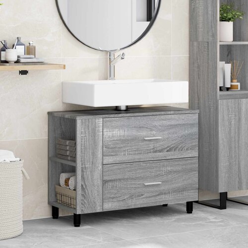  Toaletna jedinica Siva Sonoma 80 x 35 x 60 cm Konstruirano drvo Cene