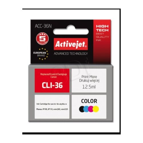Activejet barvno črnilo Canon CLI-36 Cene