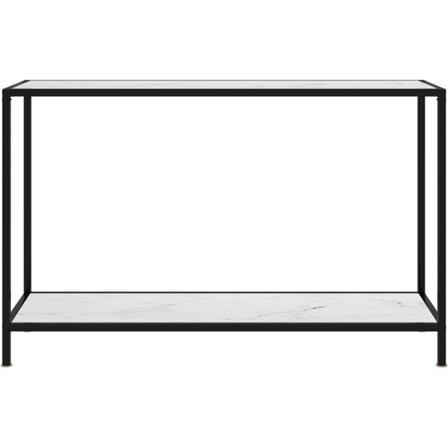 Maison Chic konzolna miza - miza ob steni bela 120x35x75 cm kaljeno steklo, (21786279) Cene