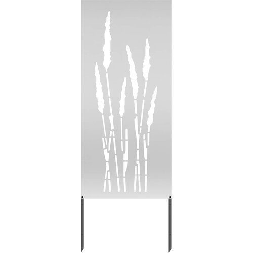  Privatnost u vrtu Cvjetni Srebrno 50 x 140 cm Pocinčani čelik Slike