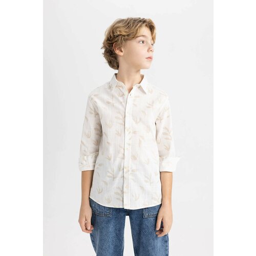 Defacto Boy Patterned Long Sleeve Shirt Cene