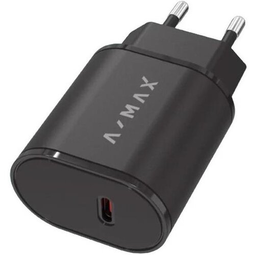 ALIGATOR AX0002V - adapter za brzo punjenje A-MAX Power Delivery 20W USB-C, crni Cene