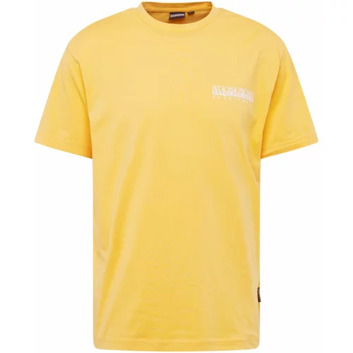 Napapijri Majica 'FABER' žuta / zelena / bijela