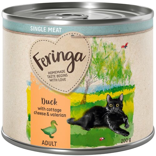 Feringa Varčno pakiranje Single Meat meni 12 x 200 g - Raca s skuto in baldrijanom Cene