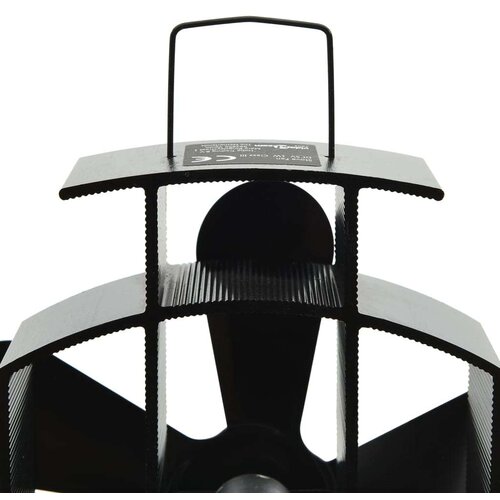VidaXL Ventilator za peć na toplinski pogon s 5 lopatica crni Slike