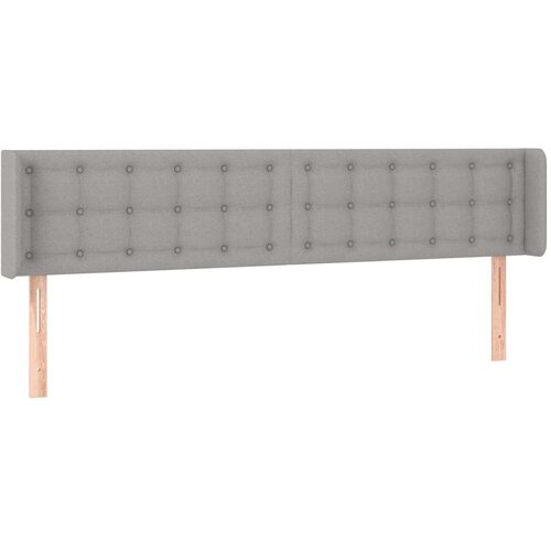  Uzglavlje svjetlosivo 203x16x78/88 cm od tkanine Slike