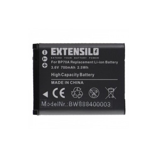 VHBW baterija BP70A za samsung ES65 / PL80 / SL50 / ST80, 700 mah kompatibilnost s originalnom baterijom Slike