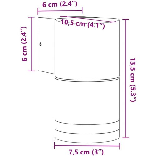  Vanjske zidne svjetiljke 2 kom crne od lijevanog aluminija Slike