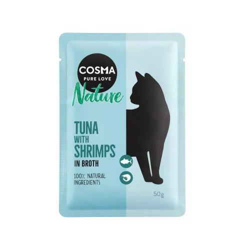 Cosma Ekonomično pakiranje: Nature hrana za mačke u vrećicama 18 x 50 g - tuna i škampi