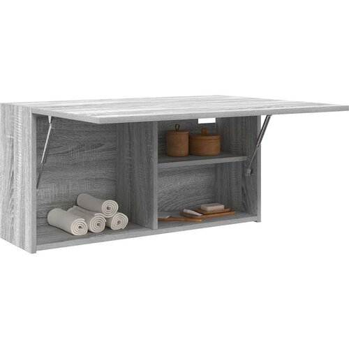 vidaXL Kupaonski zidni ormarić sivi Sonoma 80x25x40 cm izrađeno drvo Cene