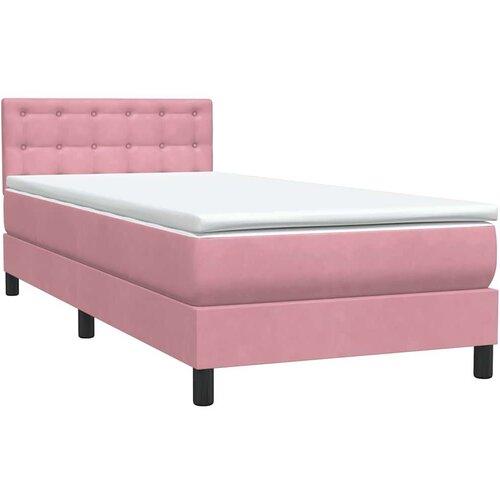 Box spring krevet s madracem ružičasti 80 x 220 cm bar&amp;scaron;unasti Slike
