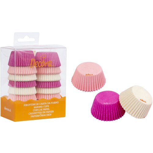 Decora kalup papirni za pečenje mafina belo roze 200/1 Cene