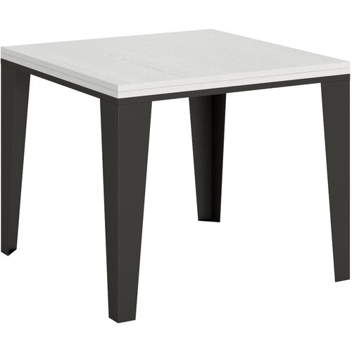Itamoby   Flame Libra (90x90/180 cm) - bela, barva nog: antracit - preklopna jedilna miza, (20842835) Cene