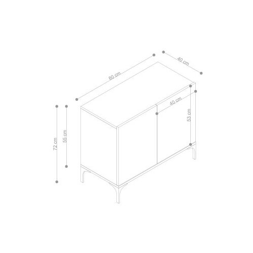 Hanah home komoda prestige sapphire oak console Slike