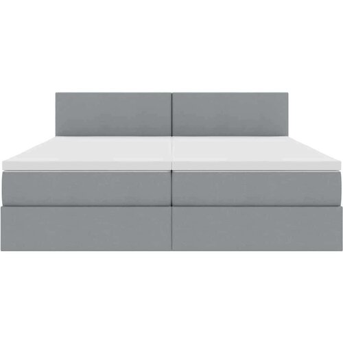  Krevet s od storage Svijetlo siva 180 x 200 cm Lažna koža - Svjetlosiva 180 x 200 cm Gladak dizajn Slike