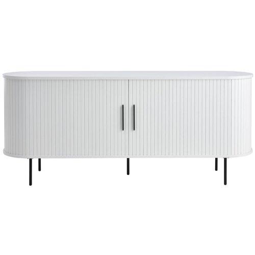 Unique Furniture Bela komoda z drsnimi vrati 180x76x45 cm Nola &amp;ndash; Slike
