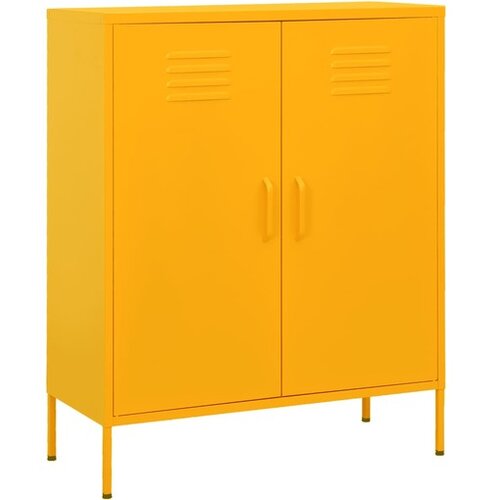  Omara za shranjevanje gorčično rumena 80x35x101,5 cm jeklo Slike