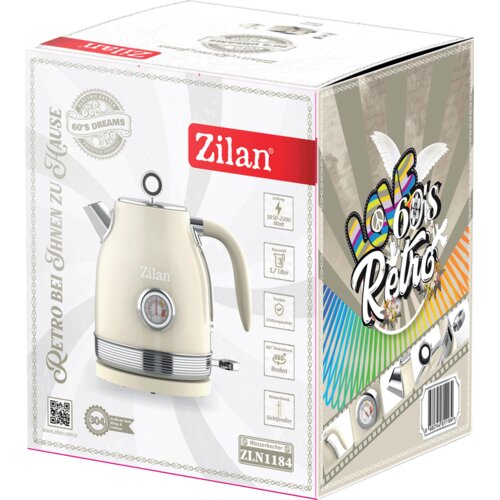 Zilan kuhalo za vodu, zapremina 1.7 l, 2200 w, retro - ZLN1184, bijelo Cene