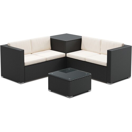 GONSER CH rattan salon san marino crna/bež 6645 Slike