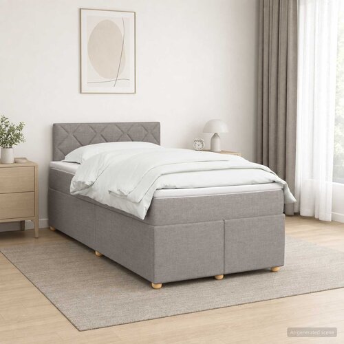  Boxspring krevet s madracem Sivosmeđa 120 x 190 cm Tkanina Cene