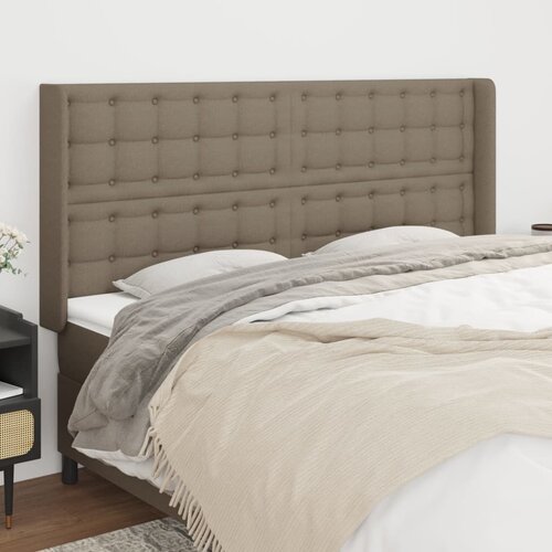 The Living Store Vzglavje z ušesi taupe 203x16x118/128 cm blago - Vzglavje, (21659990) Cene