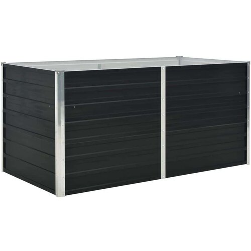 VidaXL Povi&amp;scaron;ena vrtna gredica antracit 160x80x77 cm pocinčani čelik Slike