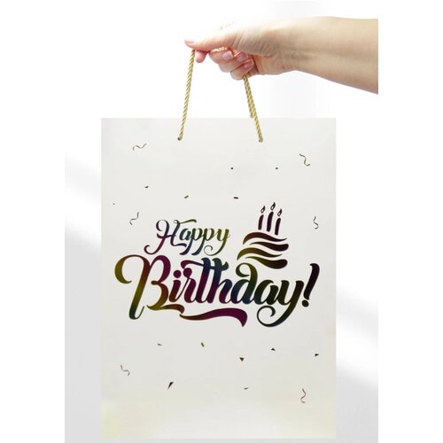  KESA UKRASNA XL 30x41.5x12 OP1724 HAPPY BIRTHDAY HOLOGRAM WY Cene