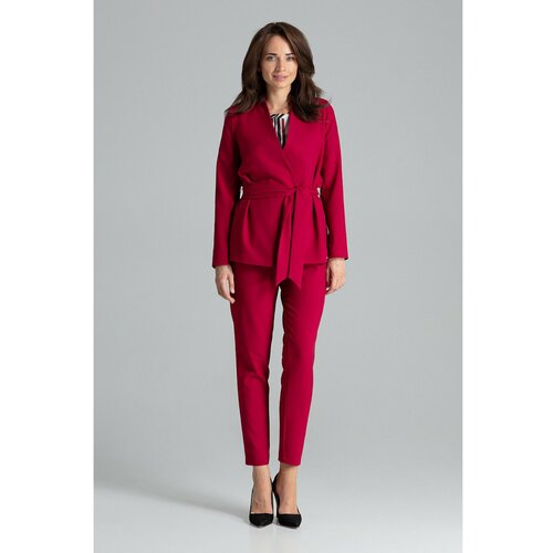 Lenitif Ženska jakna L061 Duboko crna | crveno crveno Slike