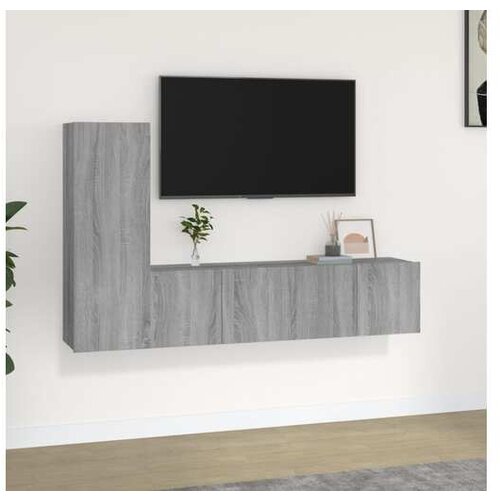  3-dijelni set TV ormarića boja hrasta sonome konstruirano drvo Slike