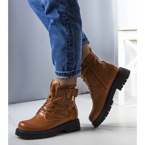 Gemre Brown insulated hiking boots Coal Cene