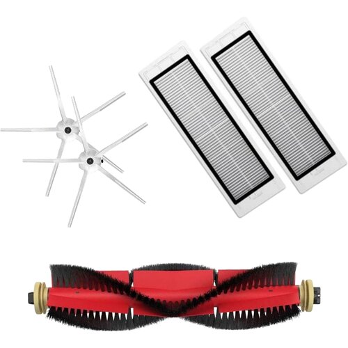  Mega-paket s bijelim bočnim četkama za Roborock S5, S6, E5, S50, S55 Slike