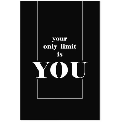  Slika - Key to Success (1-part) - Black and White English Inscriptions 80x120 Standard Slike