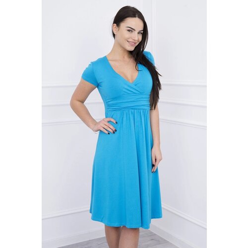 Kesi Dress cut under the bust, long sleeve, short sleeve turquoise Cijene