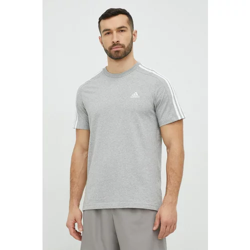 Adidas Pamučna majica boja: siva, jednobojni model