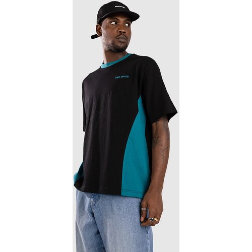 Blue Tomato Boxy Two Tone Ringer T-shirt black / transformative teal Cene