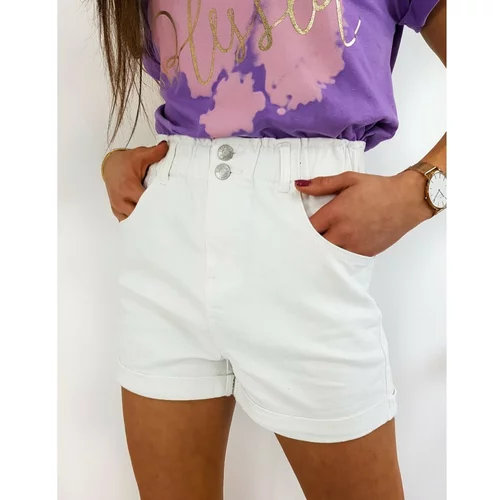 DStreet Women's denim shorts BORN white SY0168