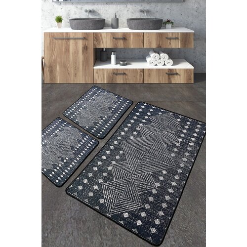  Geesle Multicolor Bathmat Set (3 Pieces) Cene