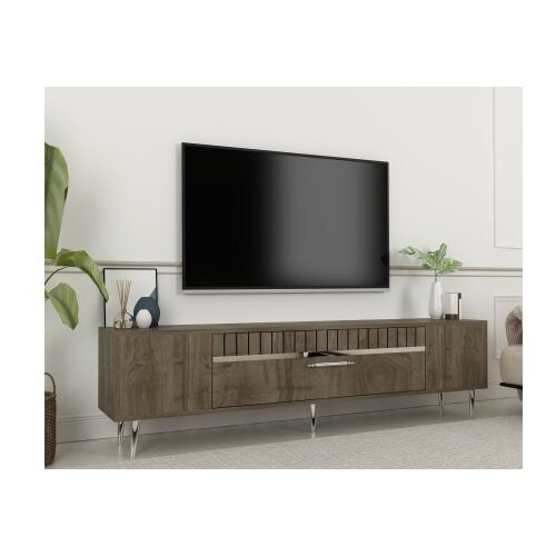 Hanah home tv polica Dekolp1 walnut silver Slike